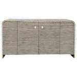 Chic Bone Inlay Sideboard: Striped Four-Door Storage