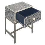 Bone Inlay Cube Nightstand - Image 3