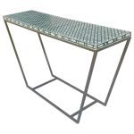 Sleek Bone Inlay Console Table
