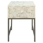 Starlight Bone Inlay Bedside Table - Image 2