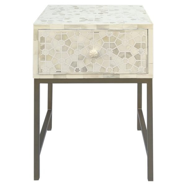 Starlight Bone Inlay Bedside Table - Image 2