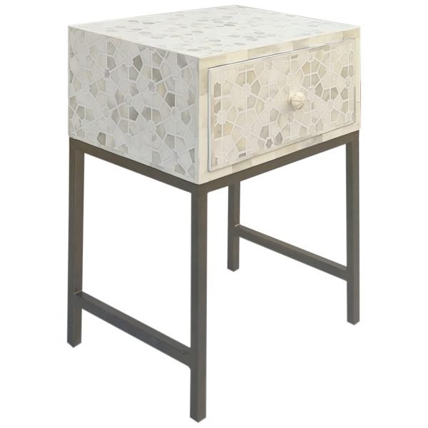 Starlight Bone Inlay Bedside Table - Image 5