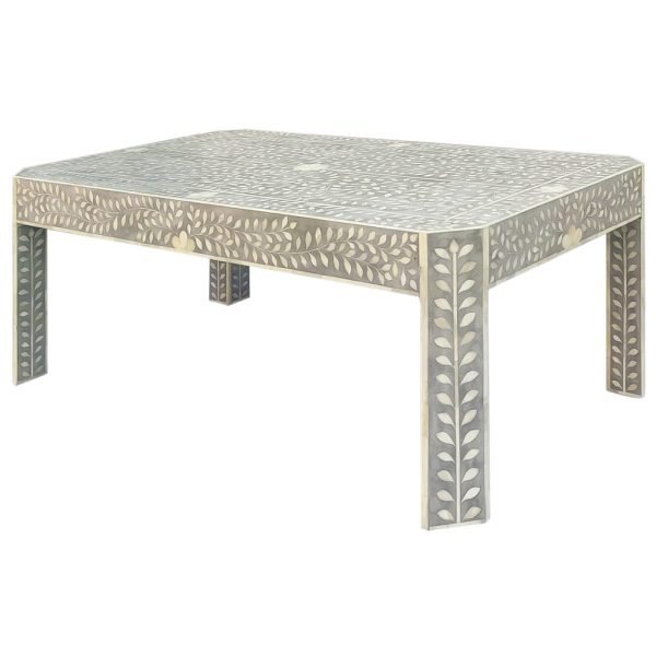 Floral Charm: Bone Inlay Coffee Table