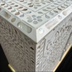Pearlescent Arabesque Inlay Cabinet: Beauty in Bone - Image 5