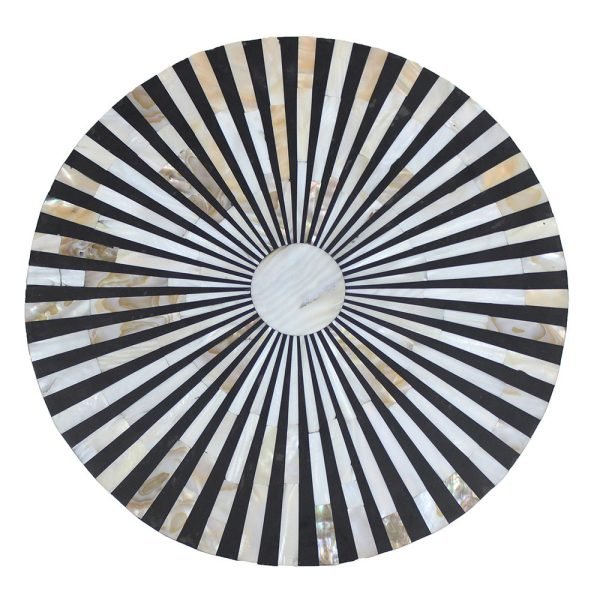 Mother of Pearl Stripe Side Table - Customizable. - Image 2