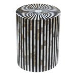 Mother of Pearl Stripe Side Table - Customizable.
