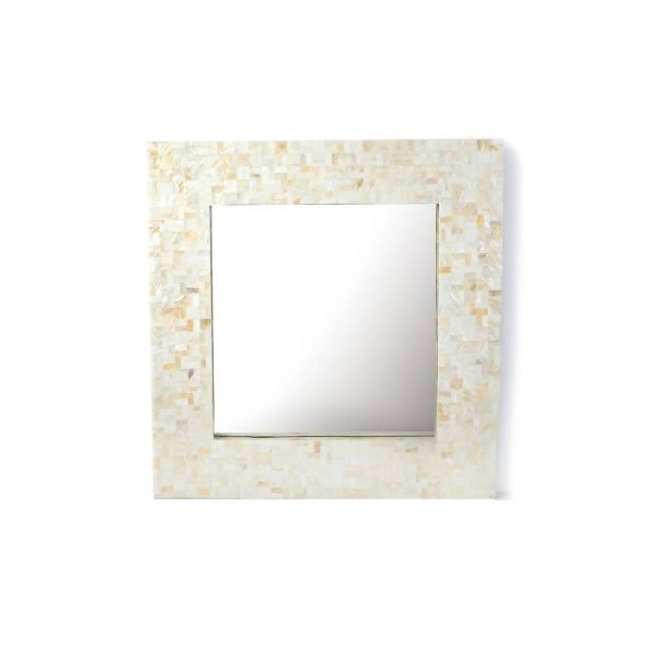 Pearlescent Reflection: Bone Inlay Mirror - Image 2