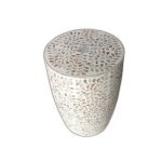 Ethereal Ivory Blossom Side Table
