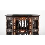 Bisque Brass-Hex Side Table: Intricate Moroccan Bone Inlay - Image 5