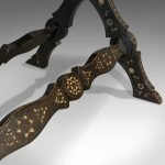 Antique X-Frame Chair, Middle Eastern, Mahogany, Seat, Bone Inlay, circa 1850 - Image 10
