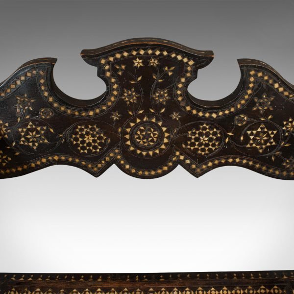 Antique X-Frame Chair, Middle Eastern, Mahogany, Seat, Bone Inlay, circa 1850 - Image 7
