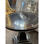 Vintage Italian Ebonized Oak and Bone Inlaid Center Table - Image 4