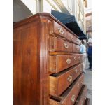 English Chippendale Burl Walnut Tall Chest with Hearing Bone Inlays, Circa 1740 - Image 12