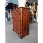 English Chippendale Burl Walnut Tall Chest with Hearing Bone Inlays, Circa 1740 - Image 5