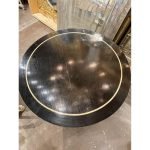 Vintage Italian Ebonized Oak and Bone Inlaid Center Table - Image 3