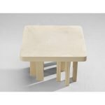 Jean Claude Dresse Pair of Coffee Tables in Resin with Bone Inlay - Image 7
