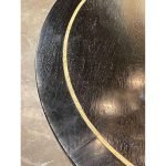 Vintage Italian Ebonized Oak and Bone Inlaid Center Table - Image 7