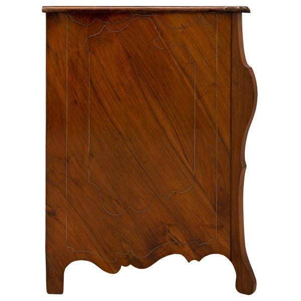 Italian 18th Century Louis XIV Period Walnut Inlaid Bombée Commode - Image 4