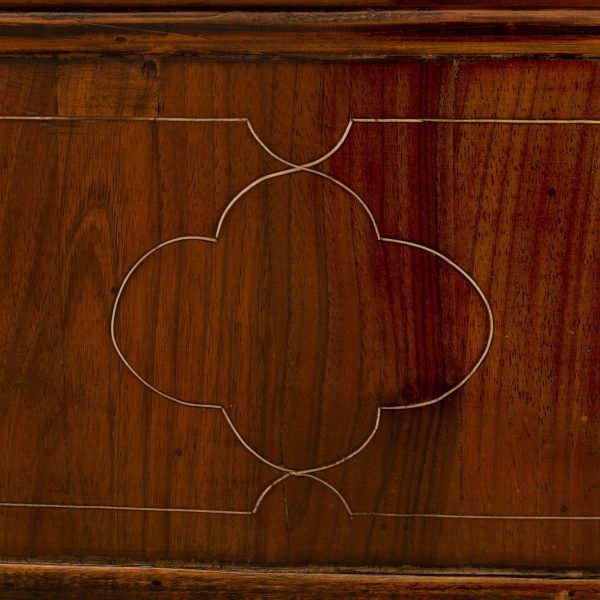 Italian 18th Century Louis XIV Period Walnut Inlaid Bombée Commode - Image 8