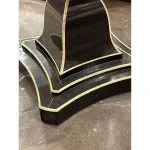 Vintage Italian Ebonized Oak and Bone Inlaid Center Table - Image 6