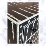 "Black Bone Inlay 3-Drawer Chest" - Image 4