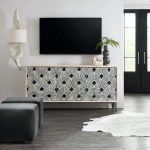 Exquisite Bone Inlay Floral Entertainment Credenza