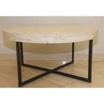 Contemporary White Bone Inlay Round Table - Image 4