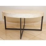 Contemporary White Bone Inlay Round Table - Image 2