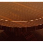 Round Art Deco Macassar Ebony Table with Bone Inlay - Image 4