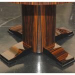 Round Art Deco Macassar Ebony Table with Bone Inlay - Image 6