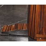 Round Art Deco Macassar Ebony Table with Bone Inlay - Image 8