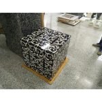Baroque Bone Inlay Cube: A Sophisticated Accent - Image 5