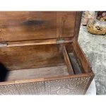 Beautiful Moorish Syrian or Asian Inlaid Inlay Wood Box Storage Chest Trunk - Image 11