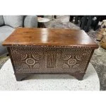 Beautiful Moorish Syrian or Asian Inlaid Inlay Wood Box Storage Chest Trunk - Image 5