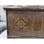 Beautiful Moorish Syrian or Asian Inlaid Inlay Wood Box Storage Chest Trunk - Image 13