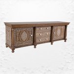 Rachel Teak Wood Bone Inlaid Sideboard - Image 4