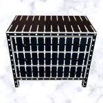 "Black Bone Inlay 3-Drawer Chest" - Image 2