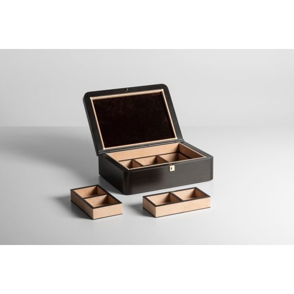 Première Dame Jewelry Box in Ebony with Bone Inlay by Giordano Vigano - Image 7