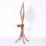 Anglo Indian Inlaid Vanity or Chevelle Mirror on Stand - Image 2