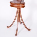 Anglo Indian Inlaid Vanity or Chevelle Mirror on Stand - Image 4