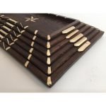 Antique Anglo-Indian Set of Six Staking Wood Trays with Bone Inlays - Image 2