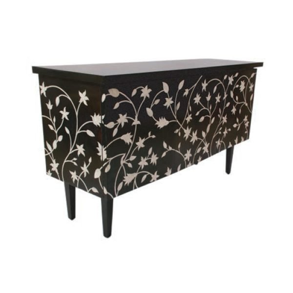 French Style Inspired Bone Inlay with Resin Buffet Sideboard - Image 4