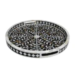 Ebonized Blooms: Bone Inlay Tray - Image 2