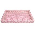 Opulent Rosewood: Pink Geometric Medium Tray - Image 2