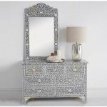 Elegant Bone Inlay Vanity