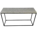 Geometric Ebony Hall Console by InlayBone