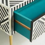 Bone Inlay Optical Design Coffee Table - Image 5