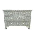 Grey Floral Bone Inlay Chest