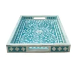 Green Leaf in Bone: Medium Tray
