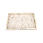 Bone Inlay Tray (Medium) - White Geometric
